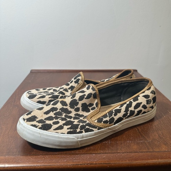 Sperry Leopard Print Slip-On Shoes - Picture 2 of 9